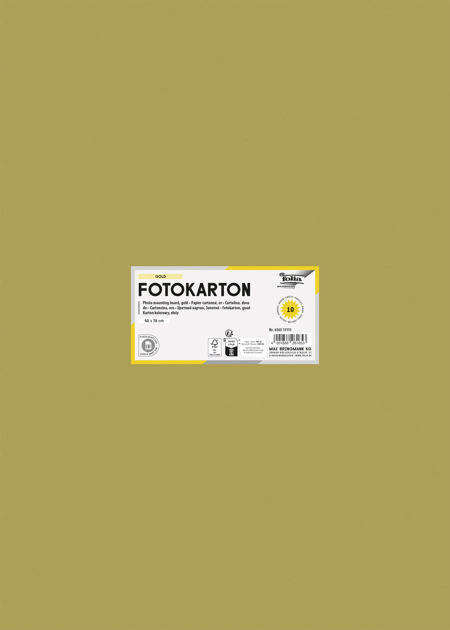 Fotokarton Folia 2z 50x70cm 300gr nr65 goud