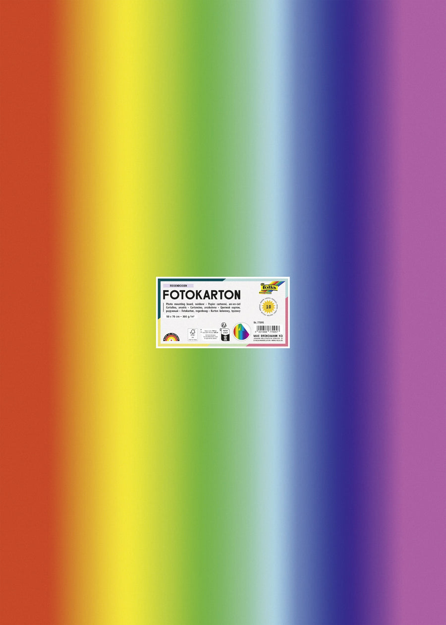 Fotokarton Folia 2z 50x70cm 300gr regenboog