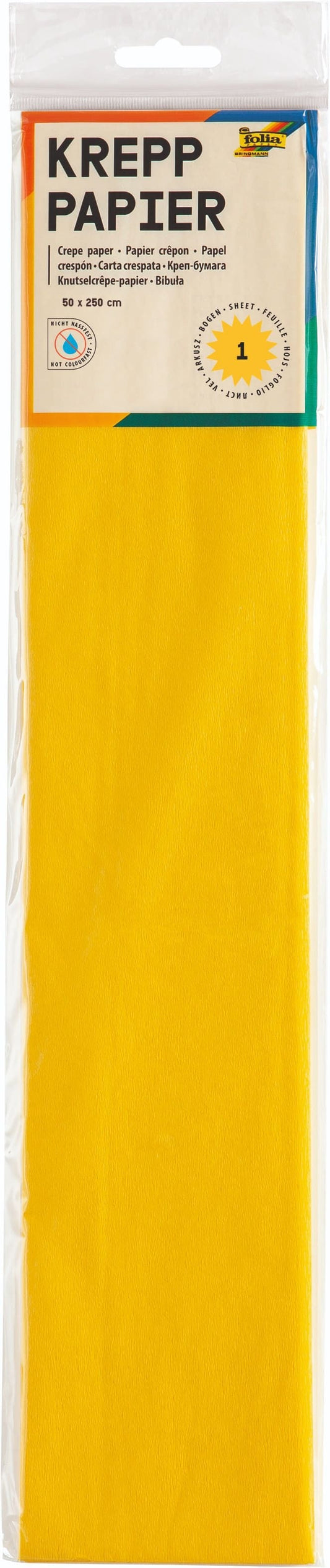 Crêpepapier Folia 250x50cm nr106 geel