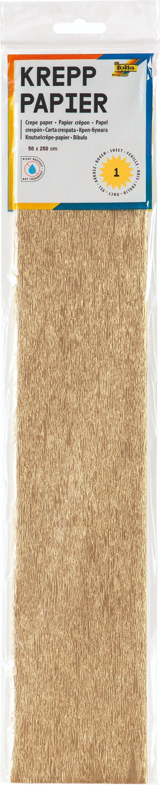 Crêpepapier Folia 250x50cm nr9125 goud