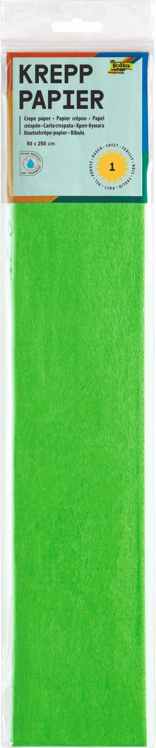 Crêpepapier Folia 250x50cm nr140 kerstgroen
