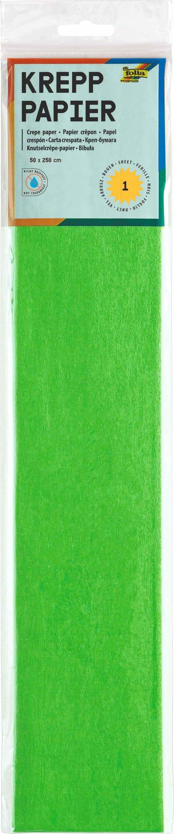 Crêpepapier Folia 250x50cm nr140 kerstgroen