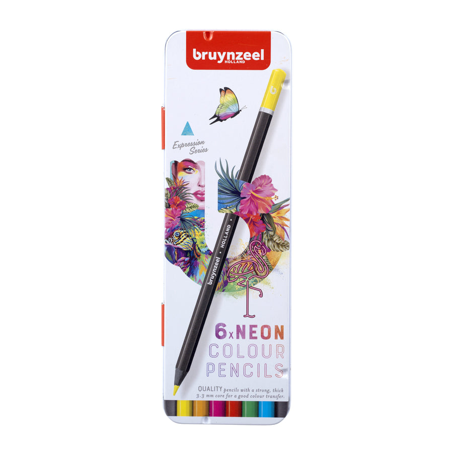 Kleurpotlood Bruynzeel 6 stuks neon