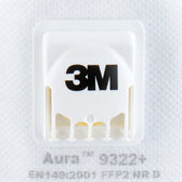 Stofmasker 3M Aura 9322 FFP2  ventiel 2st - afbeelding 7