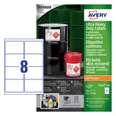 Etiket Avery B3427-50 105x74mm PE wit 400st - afbeelding 4