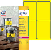 Etiket Avery L6127-20 99.1x139mm geel 80stuks