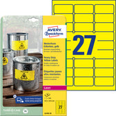 Etiket Avery L6105-20 63.5x29.6mm geel 540stuks - afbeelding 4
