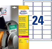 Etiket Avery L7912-10 63.5x33.9 polyester wt 240st - afbeelding 4