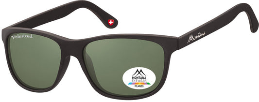 Zonnebril Montana groen G15 polar glas mat zwart