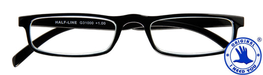 Leesbril I Need You +3.00dpt Half-line zwart