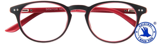 Leesbril I Need You +1.50dpt Dokter New grijs-rood