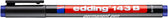 Viltstift edding 143 schuin 1-3mm blauw - afbeelding 2