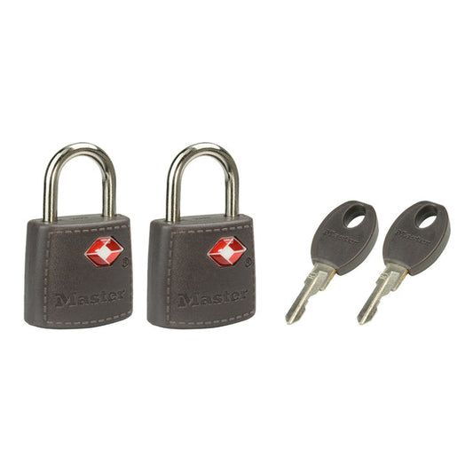 Hangslot Masterlock 2 gelijksl TSA assorti 30mm