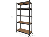 Stellingkast BRASQ 5 borden  SU175 875 KG zwart - afbeelding 4