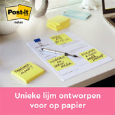 Memoblok 3M Post-it 655 76x127mm geel 16+4 gratis - afbeelding 7
