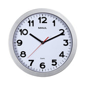 Wandklok MAUL Step Quartz Ø30x5cm kunstst zil/wit