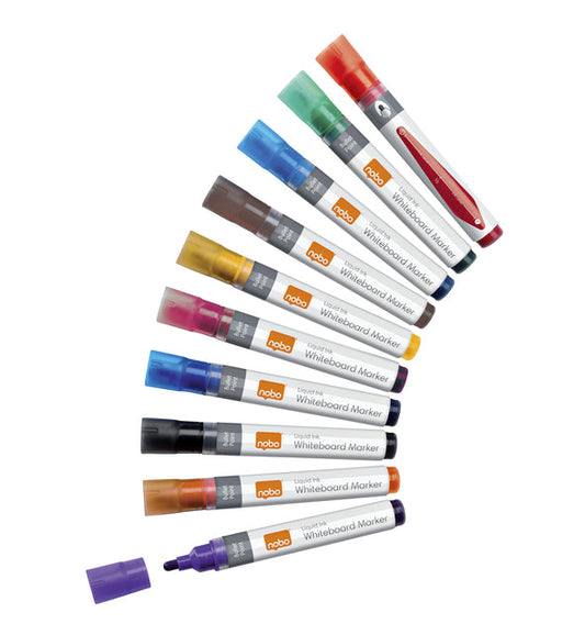 Whiteboardmarker Nobo Liquid rond ass 3mm