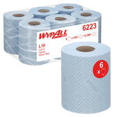 Poetspapier WypAll L10 1laags 430 vel blauw