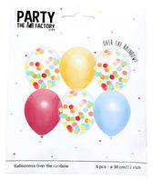 Ballonnen Haza Over The Rainbow 30cm 6st ass - afbeelding 2