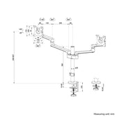 Monitorarm Neomounts DS60-425BL2 zwart - afbeelding 6