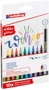 Brushpen edding 1340 10st glitter assorti - afbeelding 3