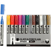 Glas porseleinstiften Crea Comp 1-2mm 12 kleuren - afbeelding 5