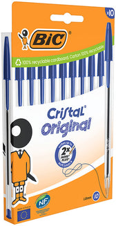 Balpen Bic Cristal M 10st blauw - afbeelding 7