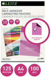 Lamineerhoes Leitz A4 zelfklevend 2x125micron EVA - afbeelding 3