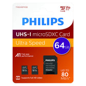 Geheugenkaart Philips micro SDXC 64GB 2 st