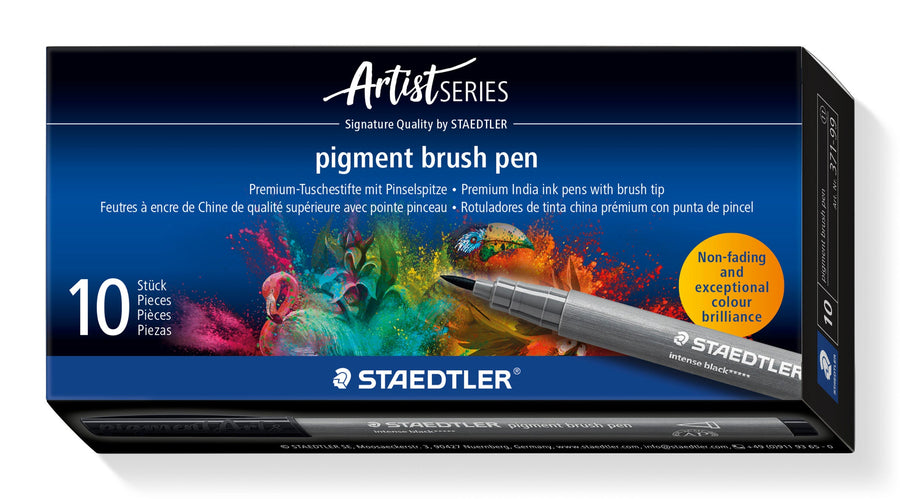 Brushpen pigment pen intens 1.0mm zwart