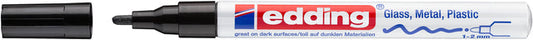 Paintmarker edding 751 oliebasis 1-2mm crea zwart