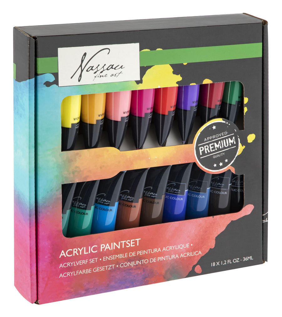 Acrylverf Nassau fine art doos a 18 tubes a 36ml