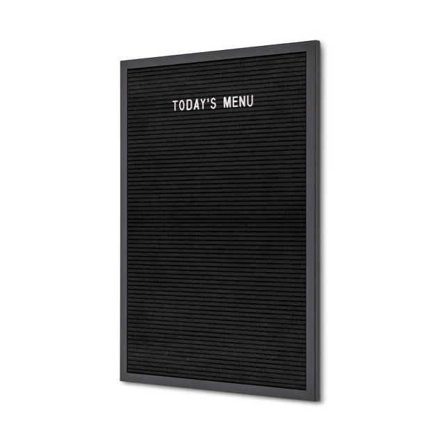 Letterbord Zwart 40 x 60 cm met Zwarte Lijst