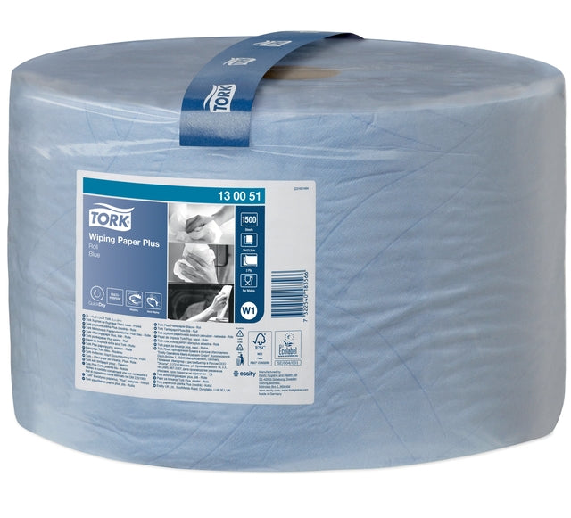 Poetspapier Tork W1 Premium 2laags blauw 130051