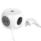 Stekkerblok ACT 3vdig incl 2x USB C/A wt/gs