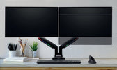 One-touch in hoogte verstelbare dubbele monitorarm - afbeelding 3