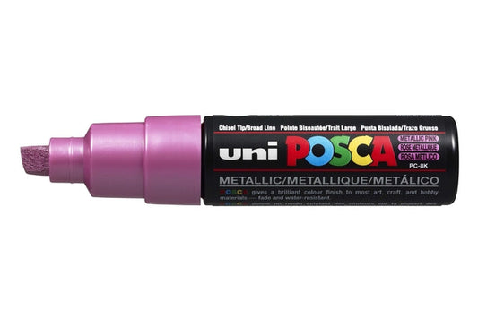 Paintmarker Uni POSCA PC8K B schuin metallic roze