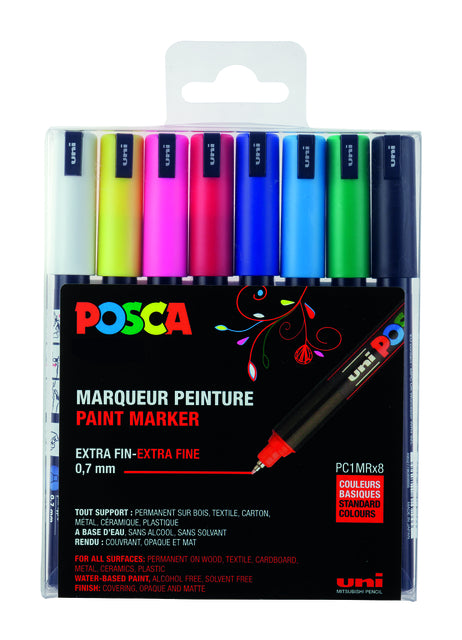Paintmarker Uni POSCA PC1MR EF 8st assorti