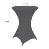 Tafelrok BRASQ voor statafel 80cm antraciet - afbeelding 2
