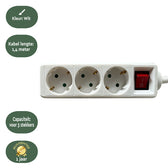 Stekkerdoos BRASQ  3 voudig 1.4 meter wit - afbeelding 4