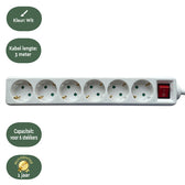 Stekkerdoos BRASQ  6 voudig 3 meter wit - afbeelding 4