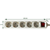 Stekkerdoos BRASQ  5 voudig 1.4 meter wit - afbeelding 3