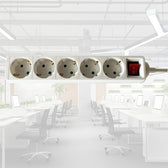Stekkerdoos BRASQ  5 voudig 1.4 meter wit - afbeelding 9