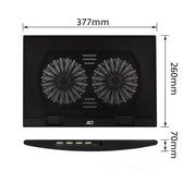 Laptopstandaard ventilator hoogte verstelb 4-p hub - afbeelding 7