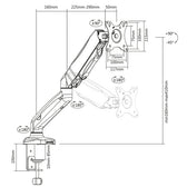 Monitorarm office met gasveer 1 scherm - afbeelding 8