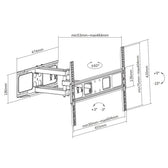 Full motion tv wandsteun 37 tot 70 inch VESA - afbeelding 6
