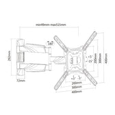 Full motion TV wandsteun 23 tot 55 inch VESA - afbeelding 6