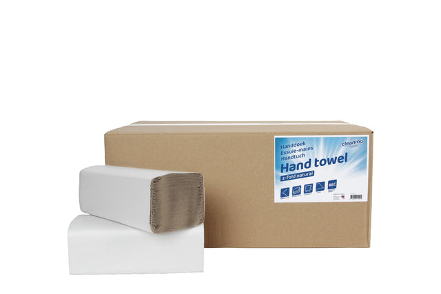 Handdoek Cleaninq Z-vouw 1-laags  naturel