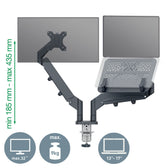 Monitor en Laptoparm Leitz Ergo ruimtebesp dubbel - afbeelding 5