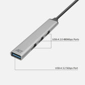 USB-C hub 3x USB-A 2.0 en 1x USB-A 3.0 - afbeelding 4